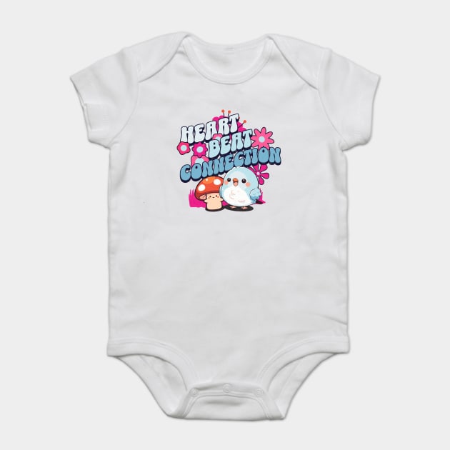 Heartbeat ConnectionV2 Baby Bodysuit by TEENIE DESIGN
